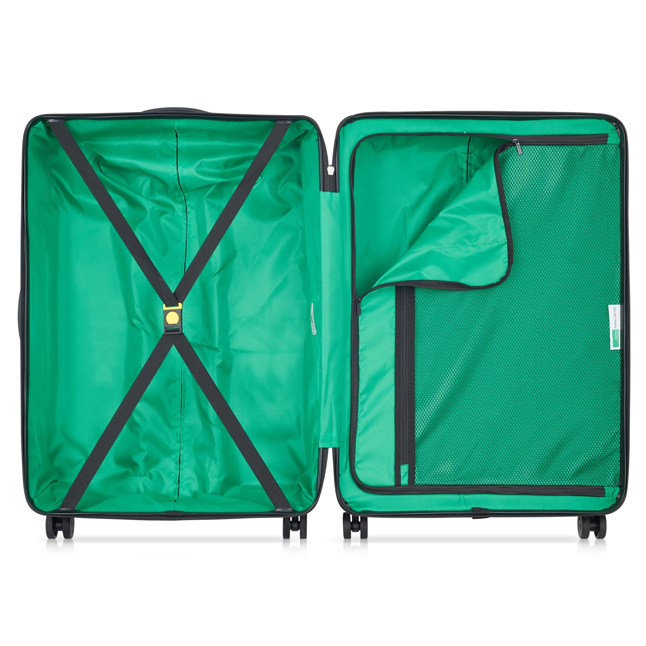 United Colors of Benetton Now Hardside Luggage with Spinner Wheels (3 Piece Set 19/23/27 Inch)  