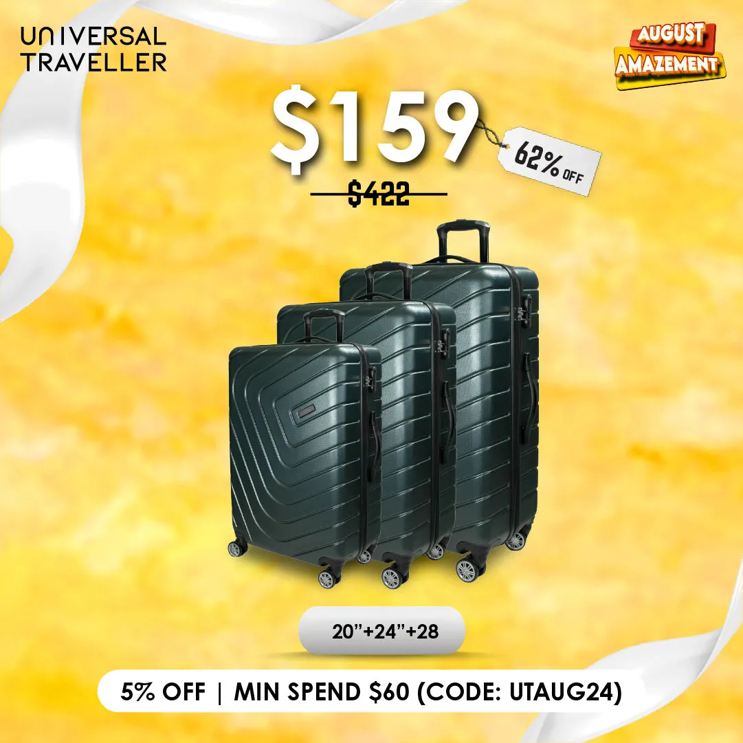 URBANlite Rayer 20+24+28 Bundle | 8-Wheel Spinner | Anti-Scratch | Hard Case Luggage