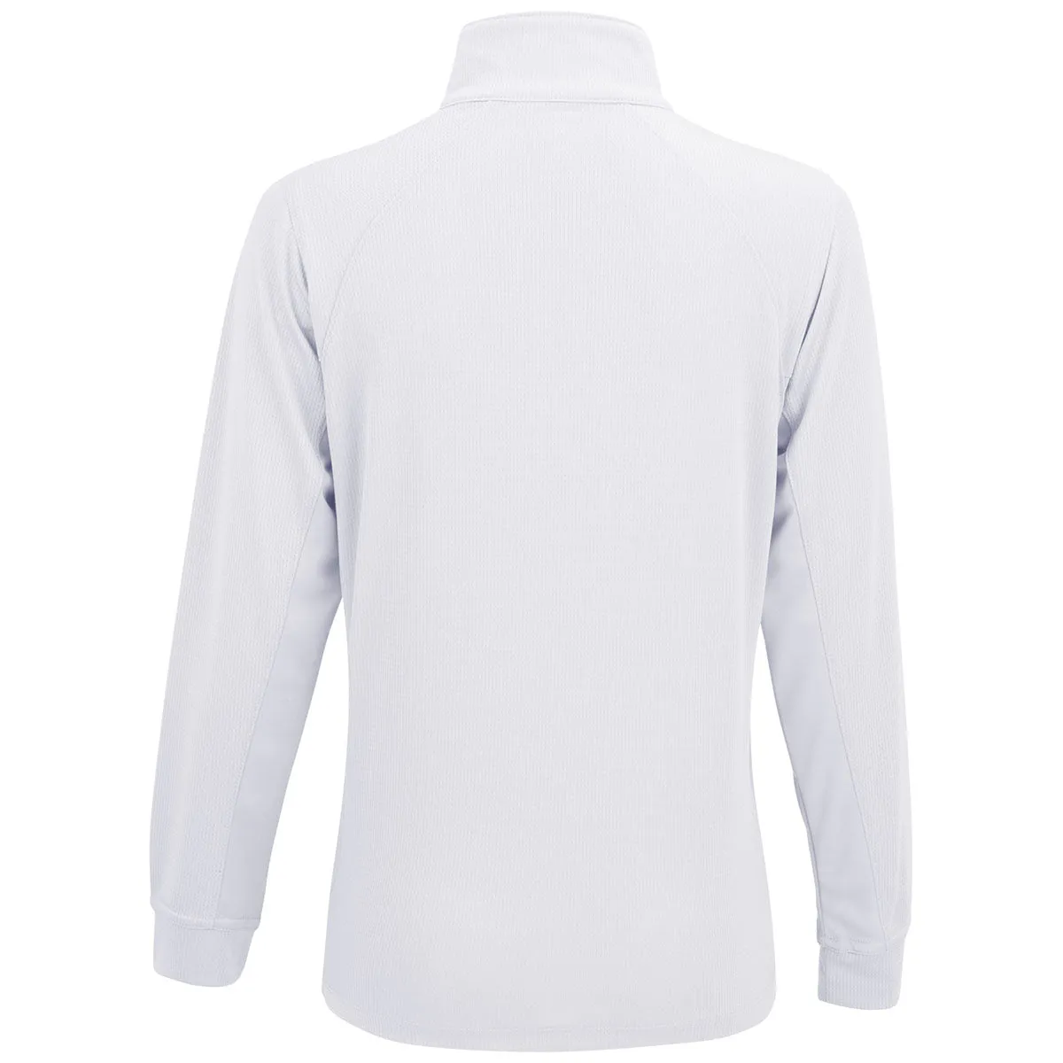 Vansport Women's White Mesh 1/4-Zip Tech Pullover