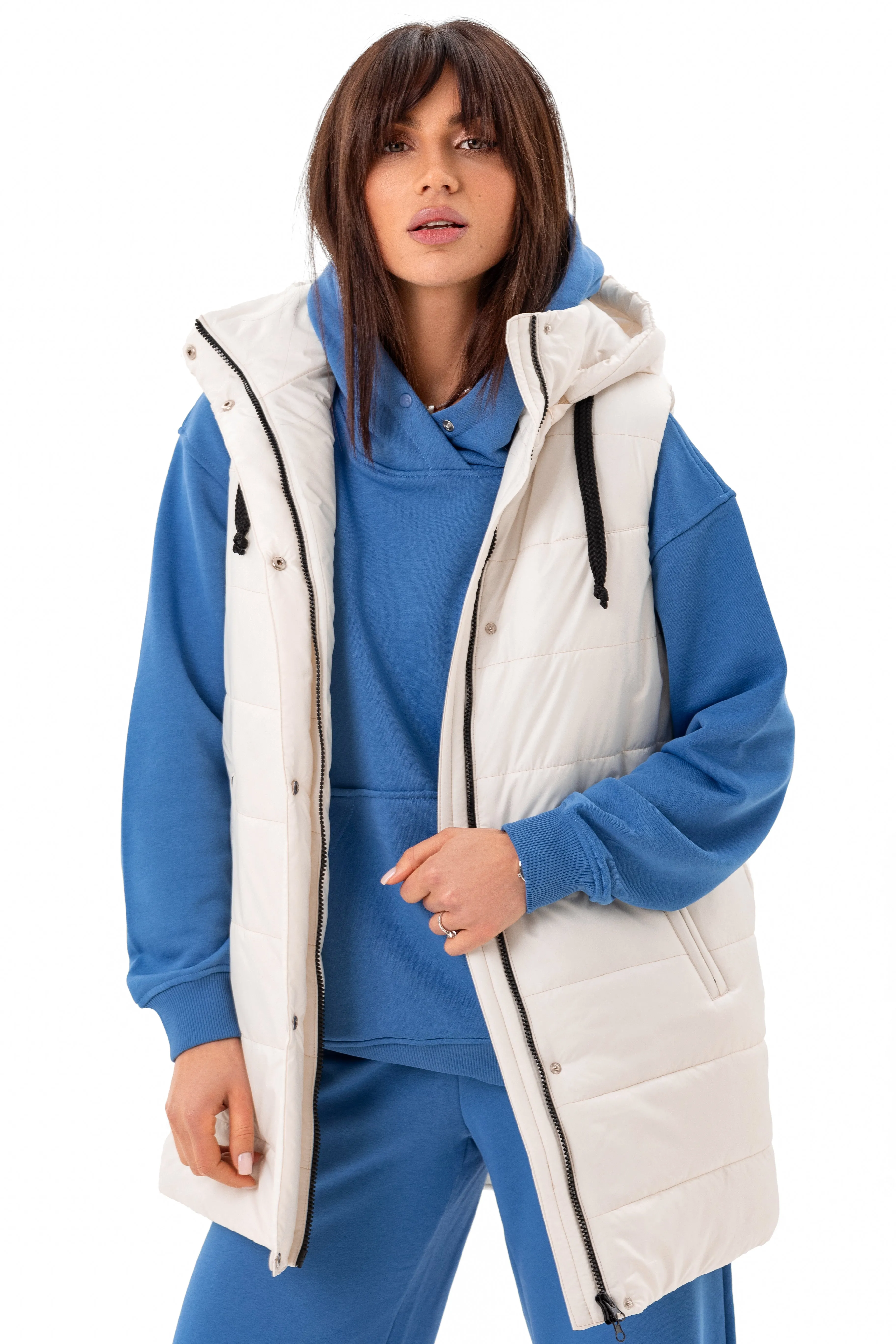 Water-Repellent Hooded Vest