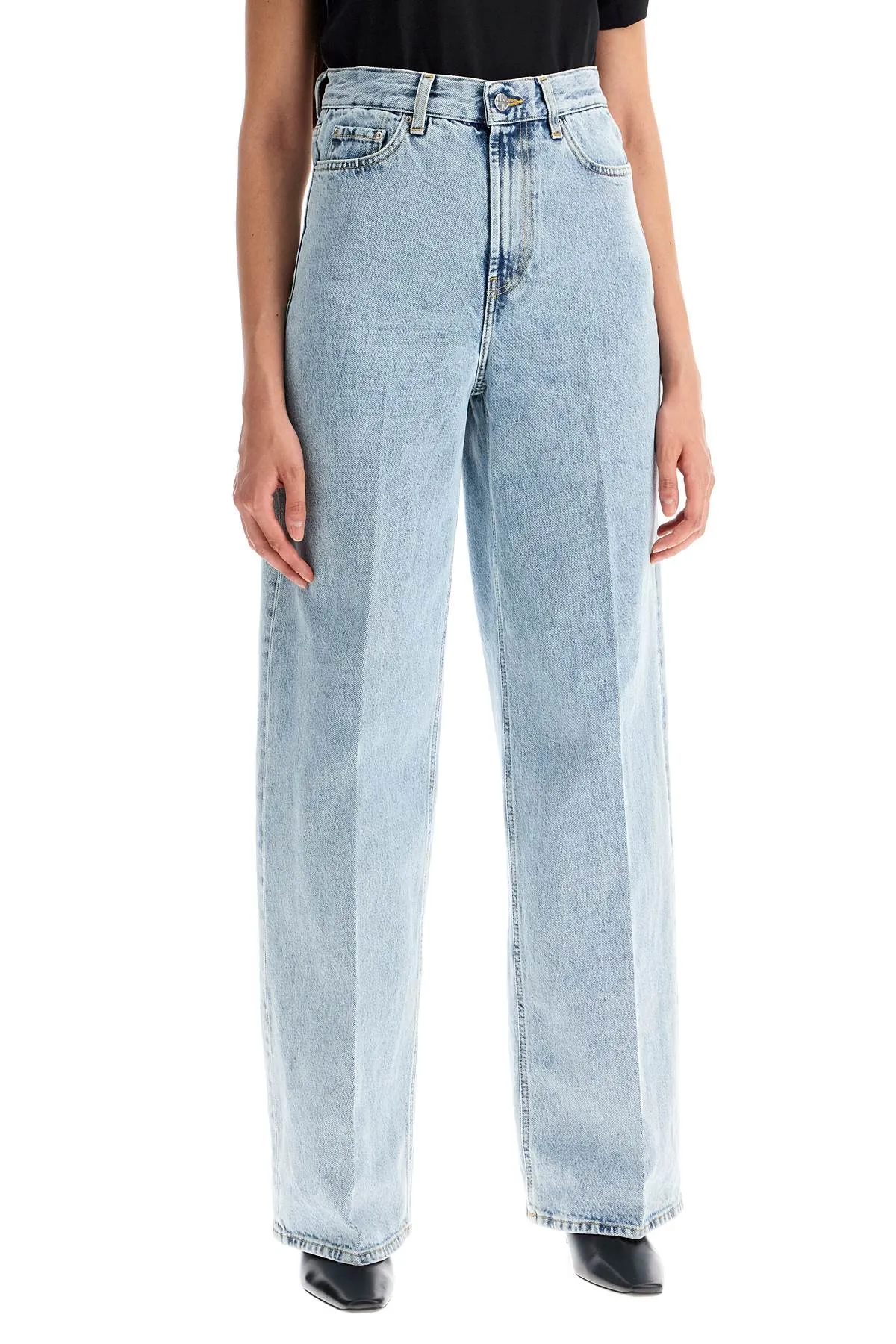 wide leg jeans in organic cotton 242 WRB2426 FB0045 32 COOL BLUE