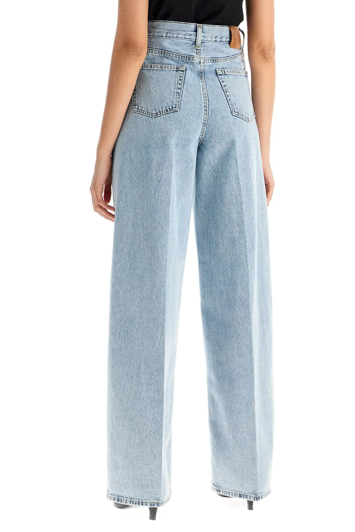 wide leg jeans in organic cotton 242 WRB2426 FB0045 32 COOL BLUE