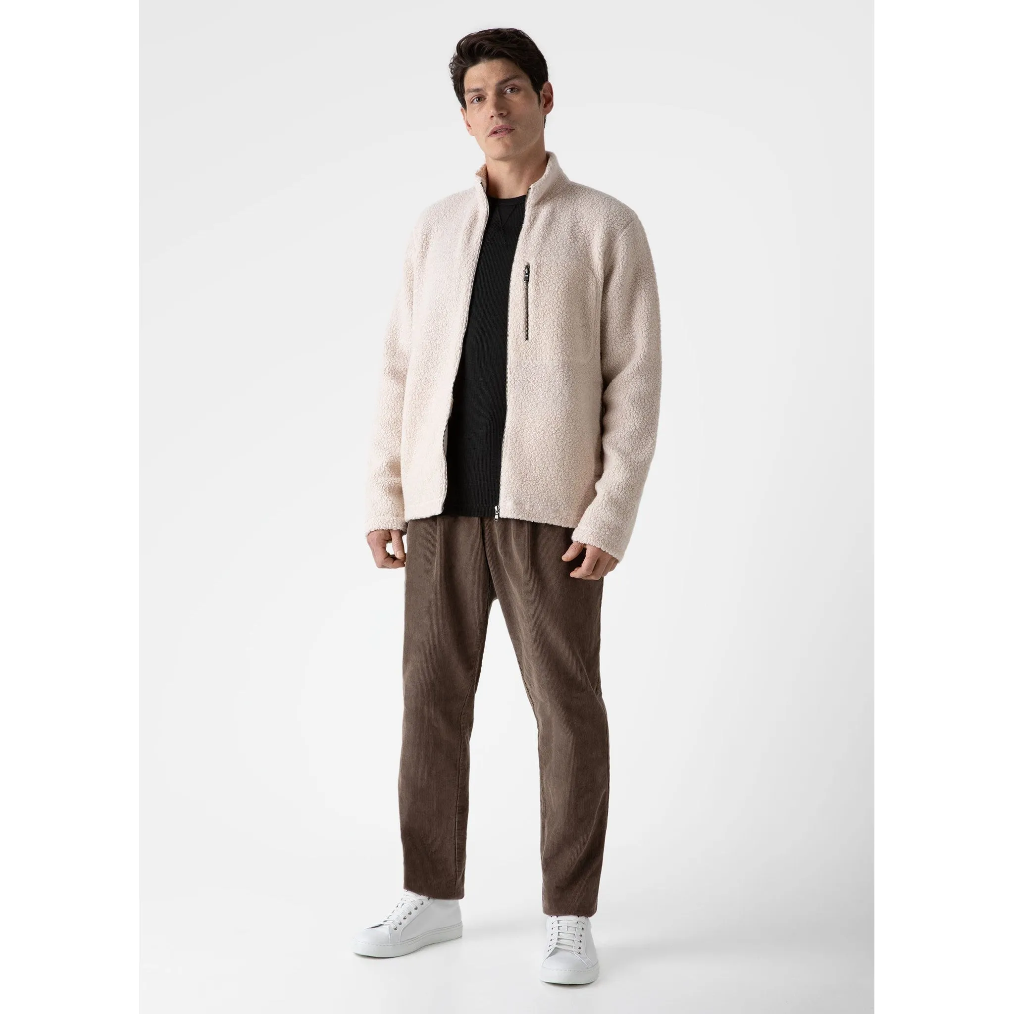 Wool Fleece Jacket | Men | Ecru