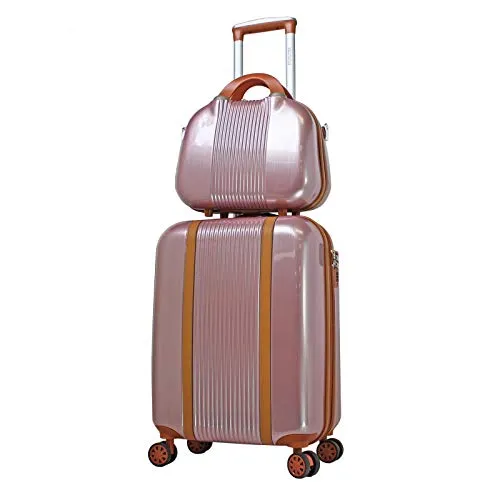 World Traveler Classique Hardside 2-PC Carry-On Spinner Luggage Set, Rose Gold, One Size