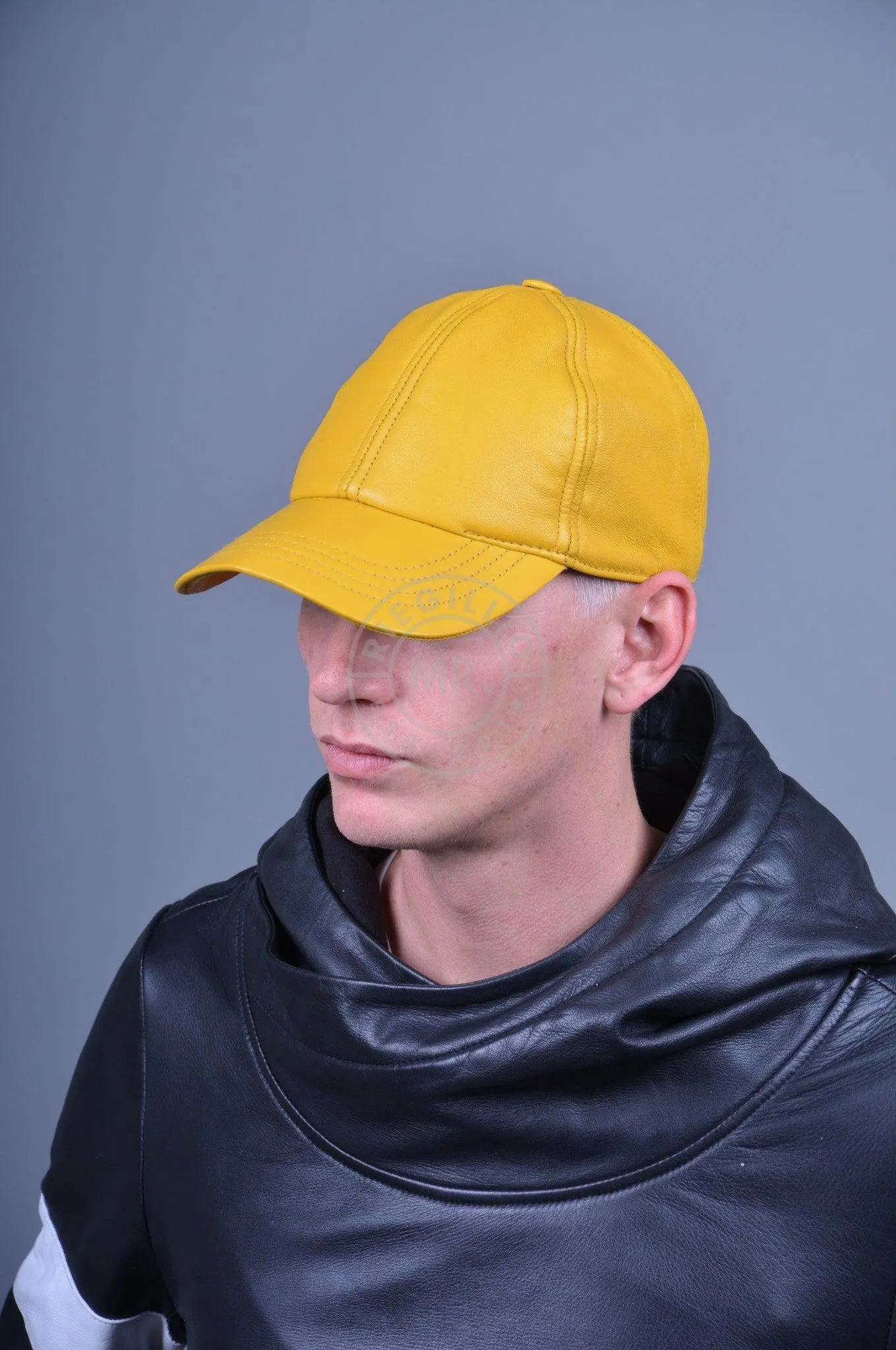 Yellow Leather Cap