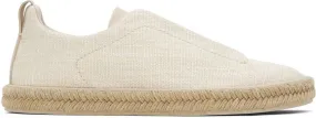 ZEGNA Off-White Triple Stitch Sneakers