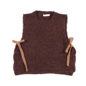 Zhoe & Tobiah Plum And Biscuit Vest For Girl